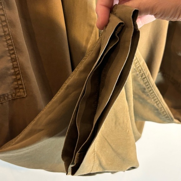 LAUREN RALPH LAUREN Sz 14 Cargo Style Slinky Fabric Olive Green Pockets Trousers - Picture 7 of 14